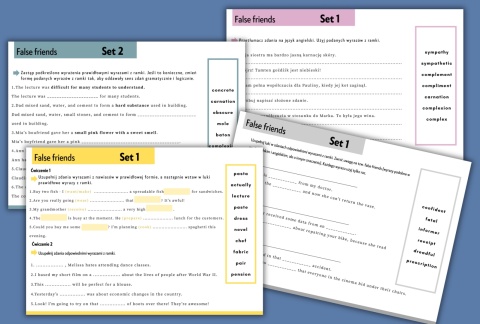False friends - kłopotliwe słówka - karty pracy