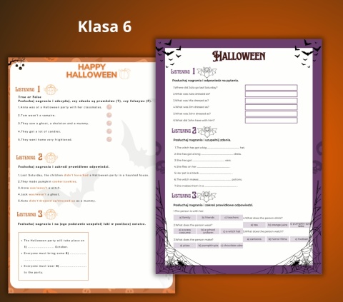 Halloween - listening - karty pracy