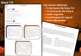Halloween - listening - karty pracy