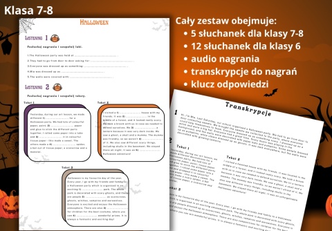 Halloween - listening - karty pracy