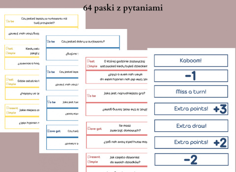 Karty edukacyjne - speaking, grammar, gra planszowa pdf