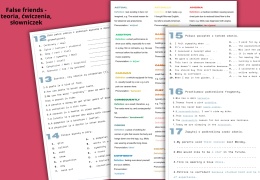 Kłopotliwe pary homofonów i false friends - ćwiczenia gramatyczne