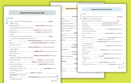 Matura - część druga - uzupełnianie fragmentów zdań. Karty pracy