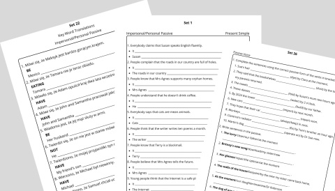 Passive Voice - Part One - Karty pracy