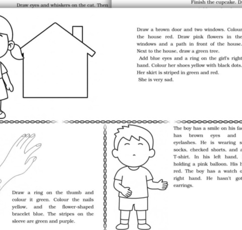 Read and draw - Stwórz obrazki według opisów