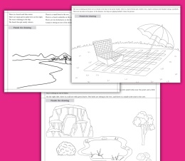 Read and draw - finish the drawing