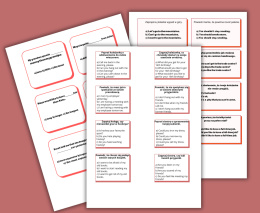 Reakcje językowe, stopniowanie - karty do wycięcia