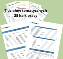 Słownictwo tematyczne z gramatyką - seria druga - część pierwsza. Karty pracy