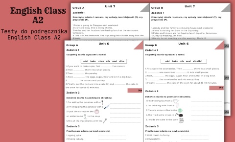 Testy na podstawie podręcznika English Class A2