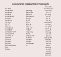 Zestawienie phrasal verbs - karty pracy - krzyżówki